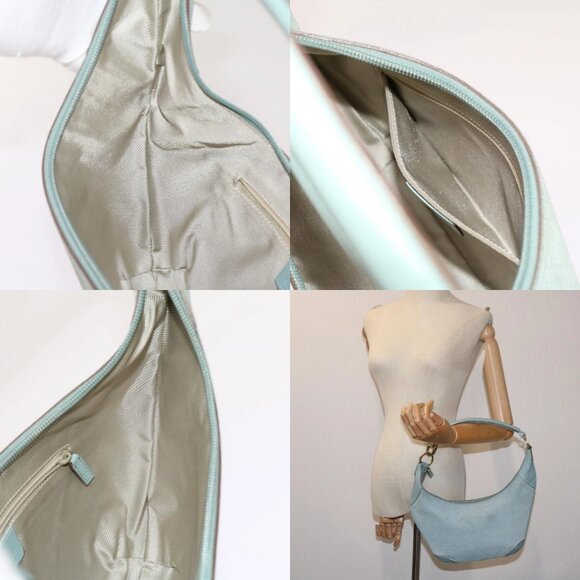 GUCCI GG Canvas Shoulder Bag Light Blue 001 4158 Auth 69052 - Picture 13 of 14